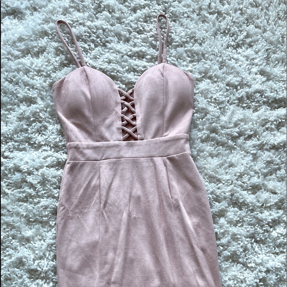 Blush Suede Dress